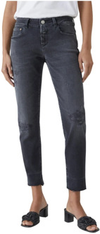 CLOSED Donkergrijze Skinny Jeans - Gemaakt in Italië met Comfortabele Stretch Denim Closed , Gray , Dames - W28,W30,W26
