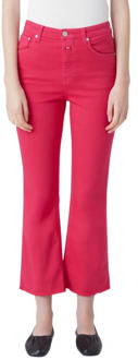 CLOSED Fuchsia High-Waisted Flared Jeans Closed , Pink , Dames - W26