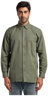 CLOSED Gewone Overhemd met Zak Closed , Green , Heren - M,S