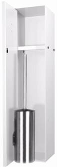 Closed Inbouw Toiletborstel Garnituur Betegelbaar 14.5x61x14 cm Wit CL8 Looox