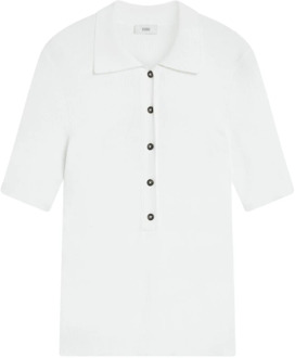 CLOSED Lichte Katoenen T-Shirts Closed , White , Dames - S/M,L/Xl