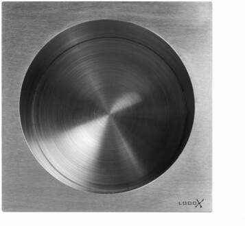 Closed reserverolhouder vierkant rvs geborsteld