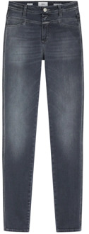CLOSED Skinny Pusher Jeans Hoge Taille X-Pocket Closed , Gray , Dames - W27,W28