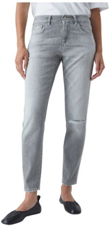 CLOSED Slim-fit Grijze Denim Jeans Closed , Gray , Dames - W27,W28