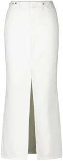 CLOSED Witte Maxi Jeans Rok Closed , White , Dames - W25,W29,W26