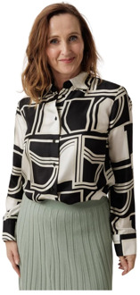 CLOSED Zijden blouse met print Closed , Black , Dames - L,M,S,Xs