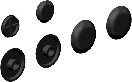 Clou 4 Zitting, 2 deksel buffers voor Hammock zitting dun, zwart Mat Zwart