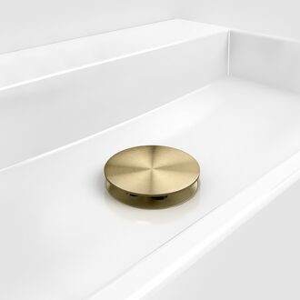Clou Afvoerplug Niet Afsluitbaar Clou Goud Geborsteld Goud PVD