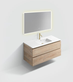 Clou Badmeubelset Met Spiegel Clou InBe 120 CM Grieks Eiken Wit