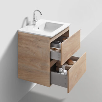 Clou Badmeubelset Met Spiegel Clou InBe 60 CM Grieks Eiken Wit