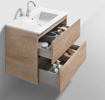 Clou Badmeubelset Met Spiegel Clou InBe 80 CM Grieks Eiken Grey-Wood