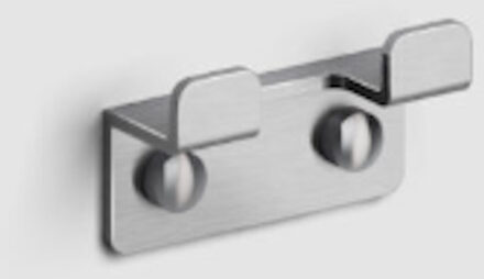Clou Dubbele Handdoekhaak Clou Fold 3,7 x 6,6 cm Geborsteld RVS