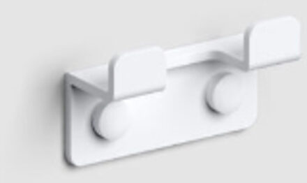 Clou Dubbele Handdoekhaak Clou Fold 3,7 x 6,6 cm Mat Wit