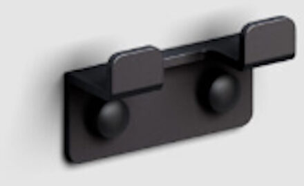 Clou Dubbele Handdoekhaak Clou Fold 3,7 x 6,6 cm Mat Zwart