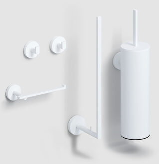 Clou Flat toilet accessoireset mat wit CL/09.02099.20.01 Wit mat