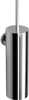 Clou Flat toiletborstelgarnituur wandmodel chroom H35xD11.5cm