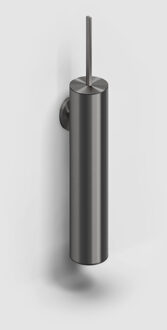 Clou Flat toiletborstelgarnituur wandmodel gunmetal geborst. PVD CL/09.02041.84 Gunmetal geborsteld (antraciet)
