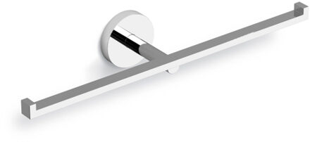 Clou Flat toiletrolhouder dubbel chroom B28.2xH4.8xD7.2cm
