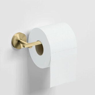 Clou Flat Toiletrolhouder L-vorm zonder klep goud geborst. PVD CL/09.02030.82 Goud geborsteld