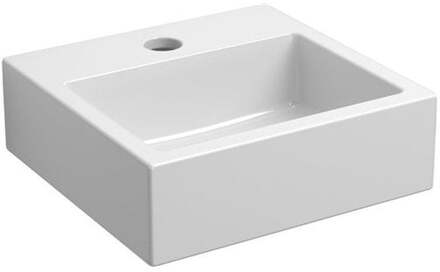 Clou Flush 1 Toiletfontein Met Kraangat En Plug Wit Keramiek 28x27x9cm