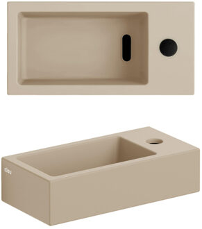 Clou Flush 3 fontein 36x18cm met kraangat rechts mat mosterd keram CL/03.34030 Mosterd mat