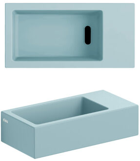 Clou Flush 3 fontein 36x18cm zonder kraangat rechts mat blauw ker. CL/03.38031 Blauw mat