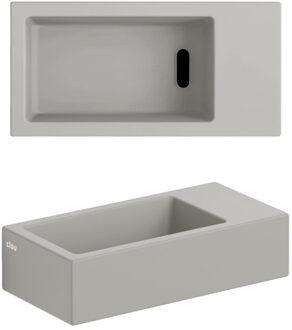 Clou Flush 3 fontein 36x18cm zonder kraangat rechts mat grijs ker. CL/03.32031 Grijs mat