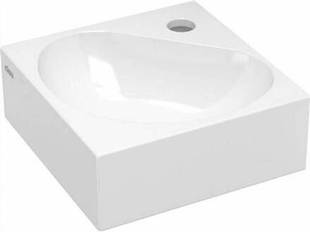 Clou Flush 5 Fontein met kraangat 27x27x10 cm Wit
