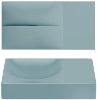 Clou Flush Fontein Zonder Kraangat Mat Blauw Keramiek 36 cm