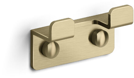 Clou Fold dubbele haak goud geborsteld PVD CL/09.04066.82