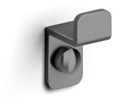 Clou Fold enkele haak gunmetal geborsteld PVD CL/09.04063.84 Gunmetal geborsteld (antraciet)
