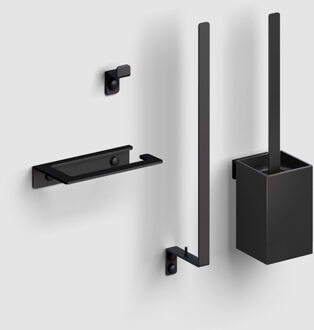 Clou Fold toilet accessoireset mat zwart CL/09.04099.21.01 Zwart mat
