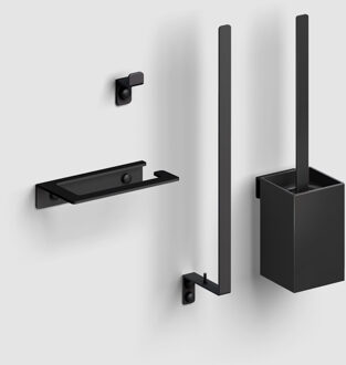 Clou Fold toilet accessoireset mat zwart CL/09.04099.21.01 Zwart mat