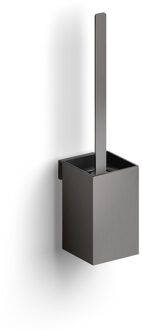 Clou Fold toiletborstelgarnituur - 35.5cm hoog - wandmodel - PVD - geborsteld gunmetal (antraciet) CL/09.04041.84 Gunmetal geborsteld (antraciet)