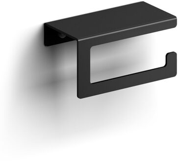 Clou Fold toiletrolhouder zonder klep gebogen model mat zwart CL/09.04029.21 Zwart mat