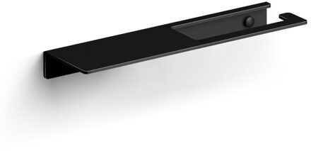 Clou Fold toiletrolhouder zonder klep met planchet mat zwart CL/09.04028.21 Zwart mat