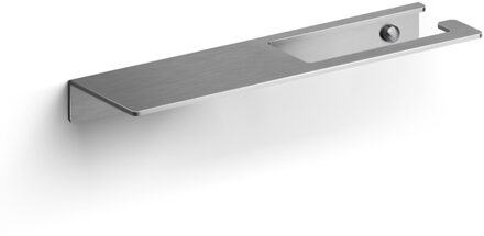 Clou Fold toiletrolhouder zonder klep met planchet rvs geborst. CL/09.04028.41 RVS geborsteld