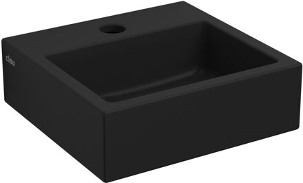 Clou Fontein Clou Flush 1 Rechthoek 28x27x9cm Keramiek Zwart 1 Kraangat