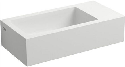 Clou Fontein Clou Flush 3 Rechthoek 36x18x9cm Aluite Wit 1 Voorbewerkte Kraangat Rechts