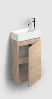 Clou Fonteinkast Clou Flush 3 Met Deur 36 cm Grieks Eikenhoutlook Bruin