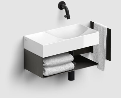 Clou Fonteinkast Clou Vale Links Zwart 46x19 CM