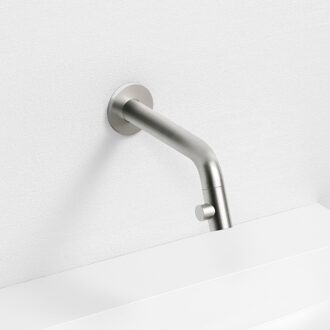 Clou Fonteinkraan Clou Kaldur Lange Uitloop Voor Wandmontage Geborsteld RVS Clou