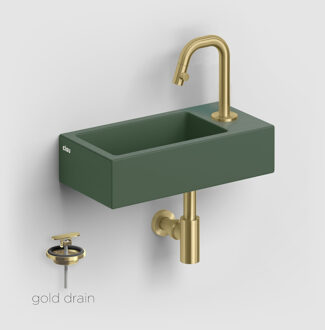 Clou Fonteinset Clou Flush 3 Incl. Toebehoren 9x36 Cm Mat Pijnboom Groen