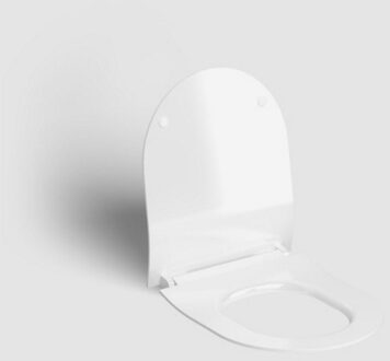 Clou Hammock Dunne Zitting En Deksel Met Soft Closing Systeem en Quick Release Systeem Glanzend Wit 37x43x5cm