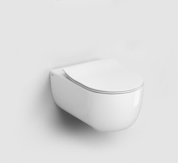 Clou Hammock randloos toilet keramiek 56cm met dunne softclose zitting wit glans