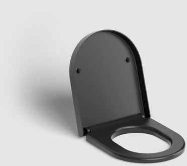Clou Hammock Toiletzitting Met Deksel Met Soft Closing Systeem en Quick Release Systeem Mat Zwart 36x43x5.1cm
