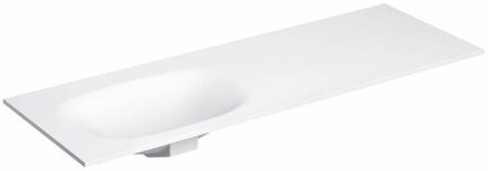 Clou Hammock Wastafelblad Enkele Waskom Links 150 cm Aluite Mat Wit Clou