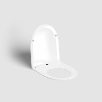 Clou Inbe Closetzitting - 36.8x43.3x5cm - quickrelease - softclose - met deksel - softclose - glans wit IB/04.06050 Wit glans