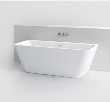 Clou InBe Ligbad Wandmodel Back to Wall 170x75x58 cm Acryl Wit Met Viega Badafvoer en Overloop Wit