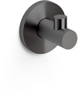 Clou Kaldur enkele haak, gunmetal geborsteld PVD